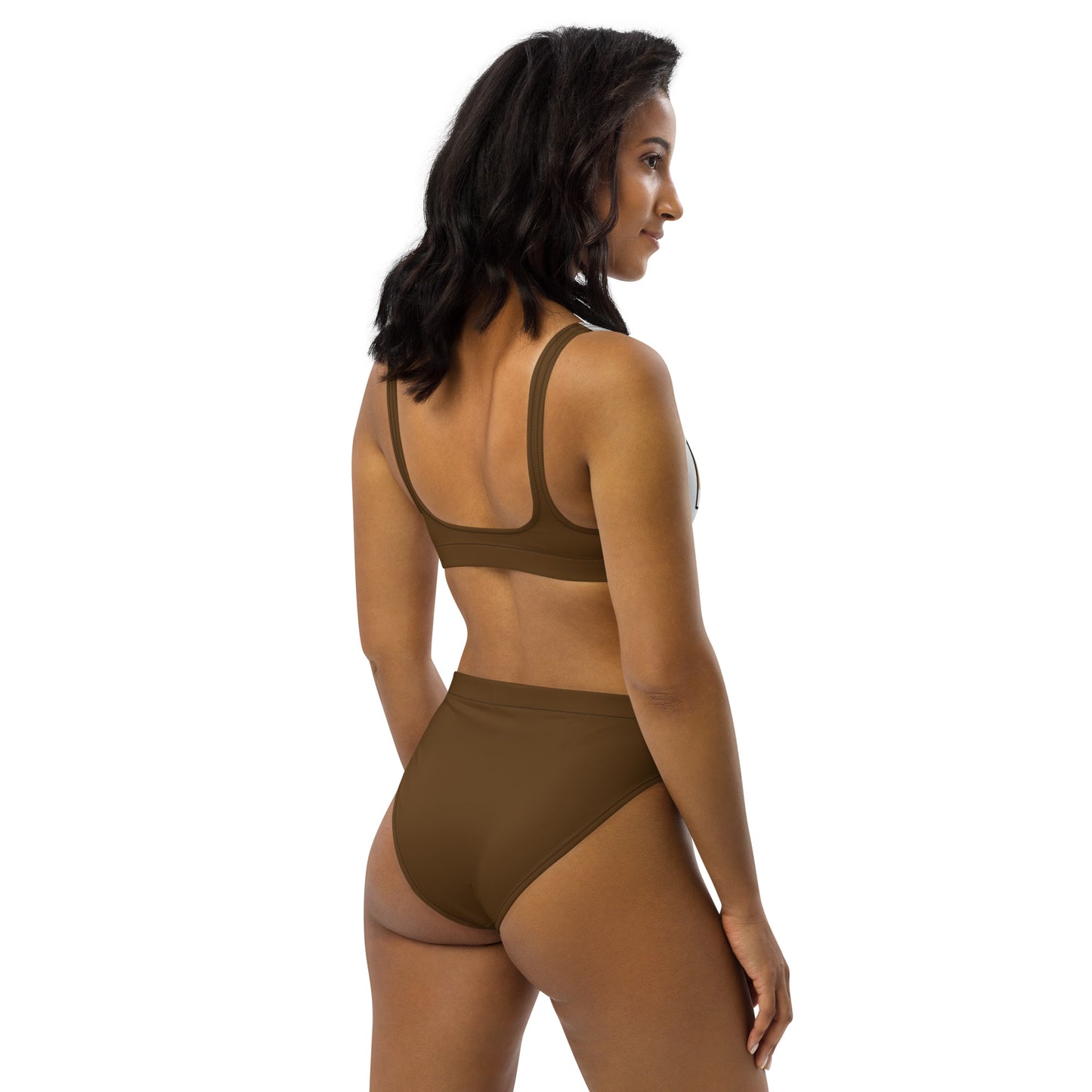 Rich Chocolate Recycled 'Got Milkies' high-waisted bikini