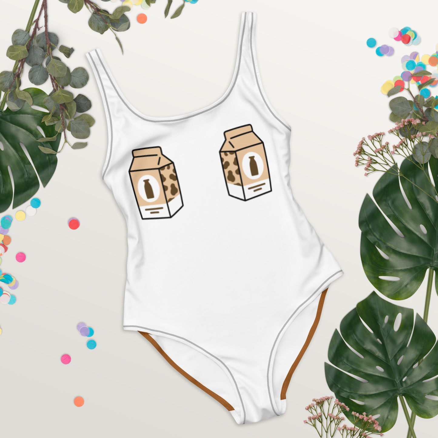 Milk Chocolate One-Piece 'Got Milkies' Swimsuit