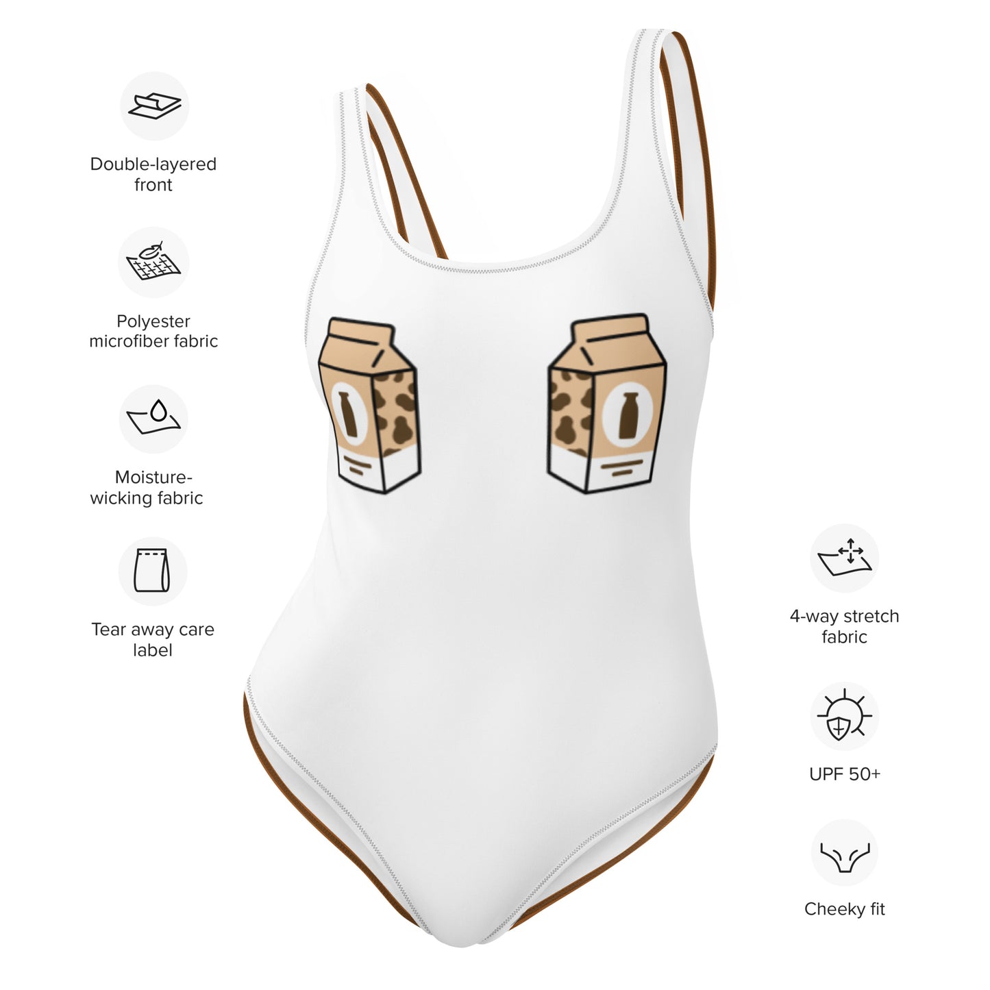 Milk Chocolate One-Piece 'Got Milkies' Swimsuit