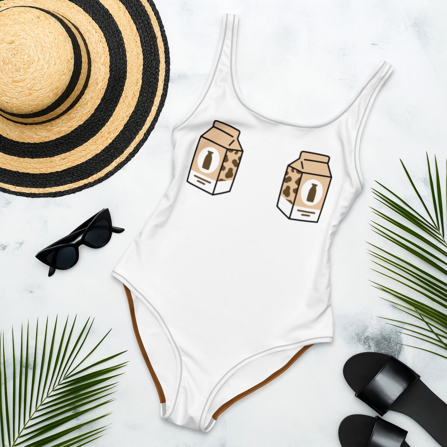 Milk Chocolate One-Piece 'Got Milkies' Swimsuit