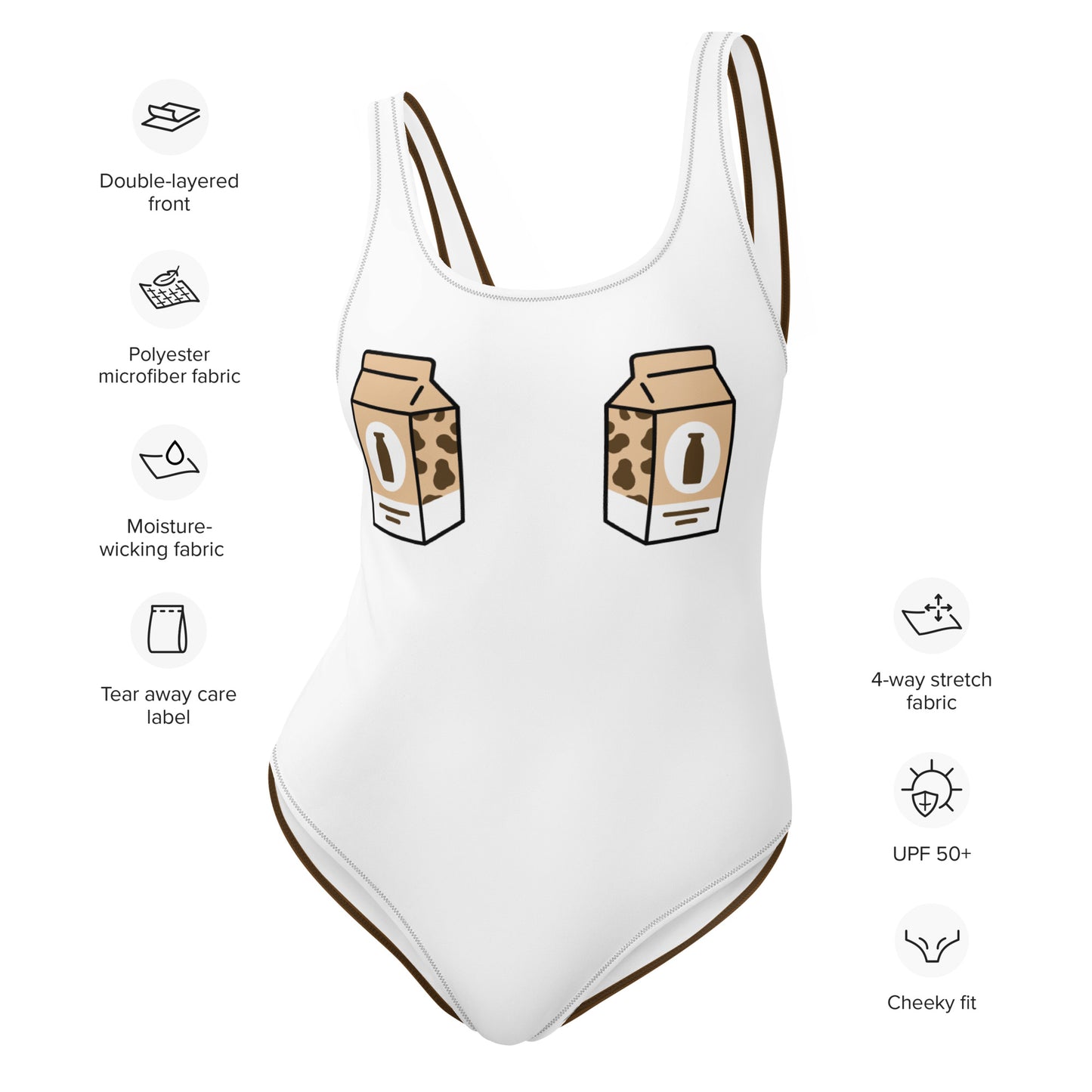 Rich Chocolate 'Got Milkies' One-Piece Swimsuit