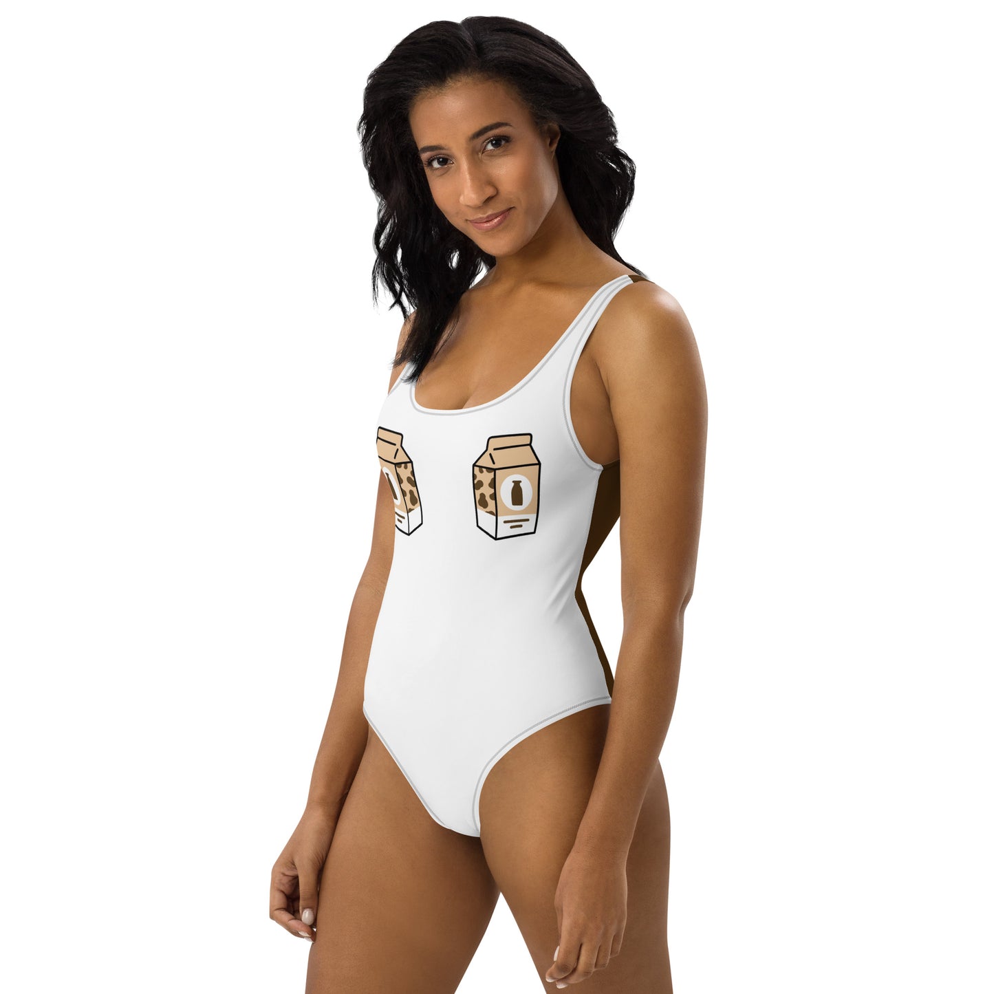 Rich Chocolate 'Got Milkies' One-Piece Swimsuit